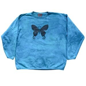 Blissful Butterfly VTG 2002 Tie Dye Sweatshirt Women's (L) Boho